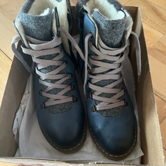 Rieker Blue Ankle Boots - Picture 5 of 8